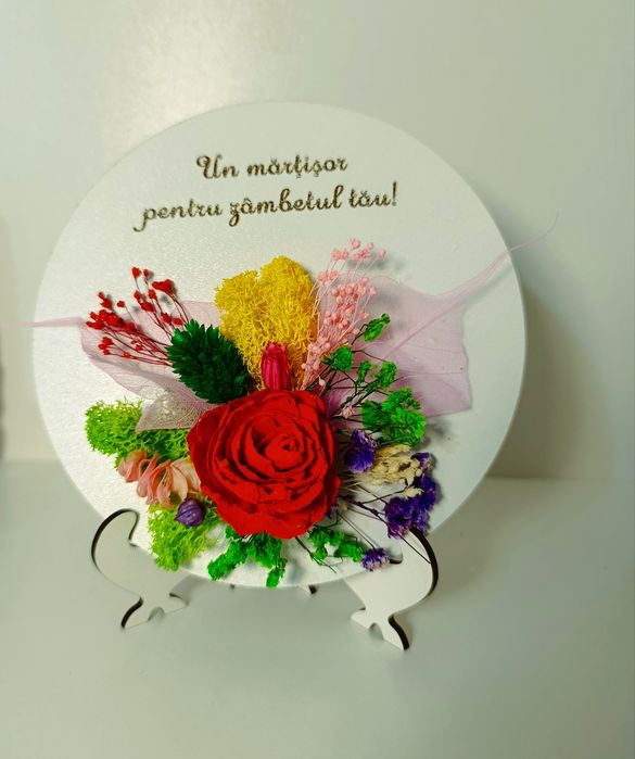 Decorațiuni licheni si flori