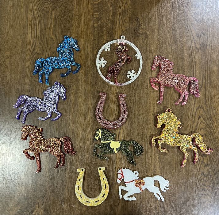 Игрушки новогодние,елочные игрушки из эпоксидной смолы, подарок