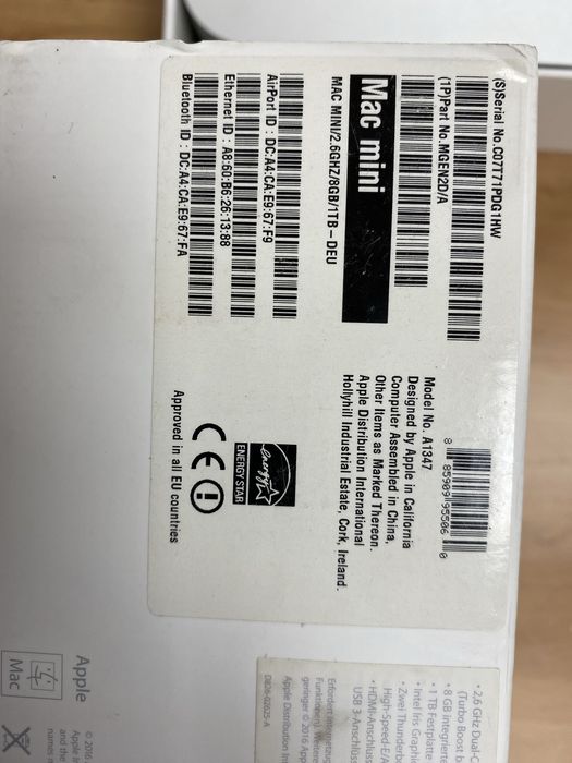 Маc Mini Late 2018 Intel i5 / 8GB RAM / 256GB SSD и Mac Mini Late 2014