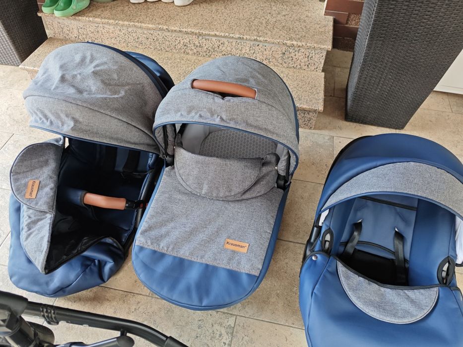 Vând cărucior Krausman 3 in 1 complet de accesorii