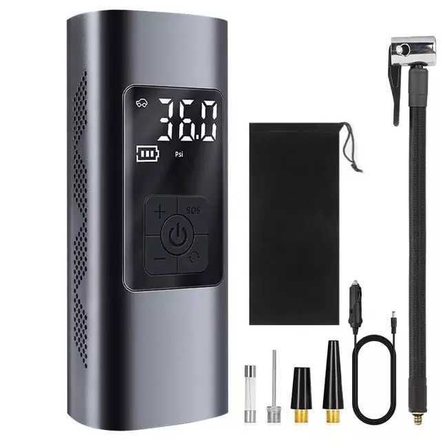 Насос электронной манометром с функцией автостоп фонар