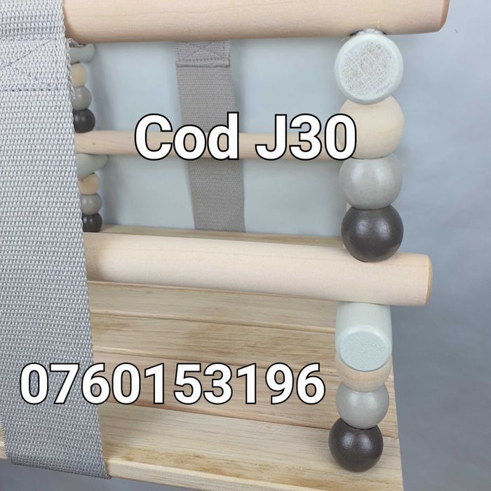 Leagan din lemn cu Franghie-Pt Copii-Pt interior sau exterior-J30