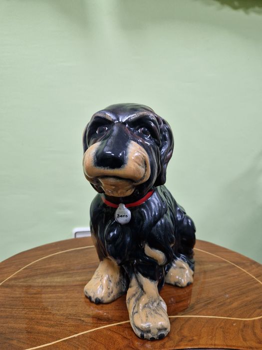 Страхотна антикварна немска керамична фигура статуетка