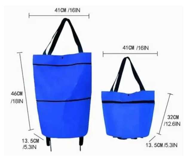 Geanta universala, reglabila cu roti pliabile, poseta, cos, troller