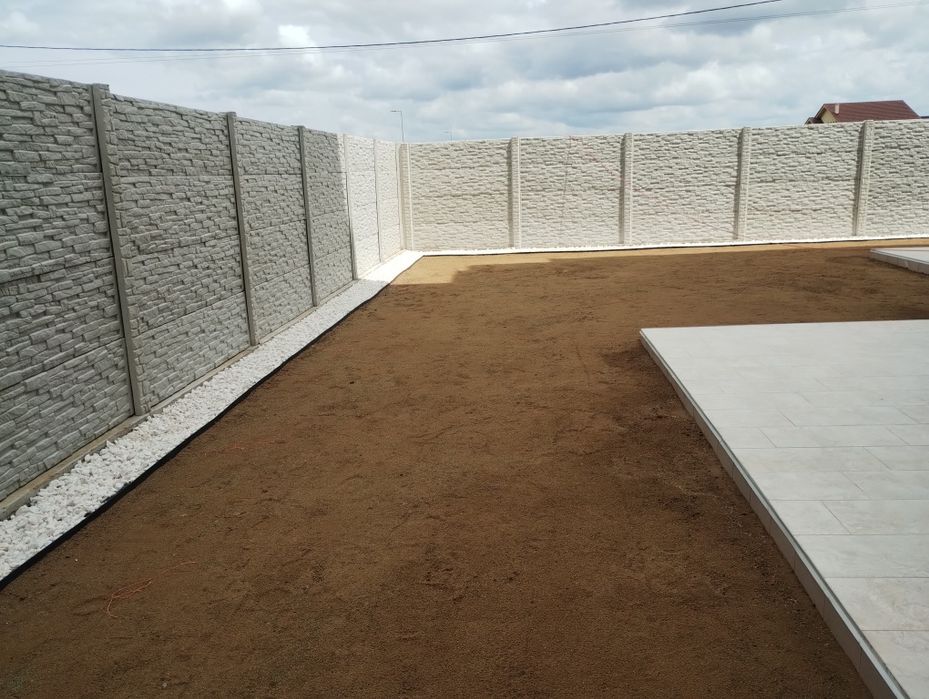 Gard de beton   de placi