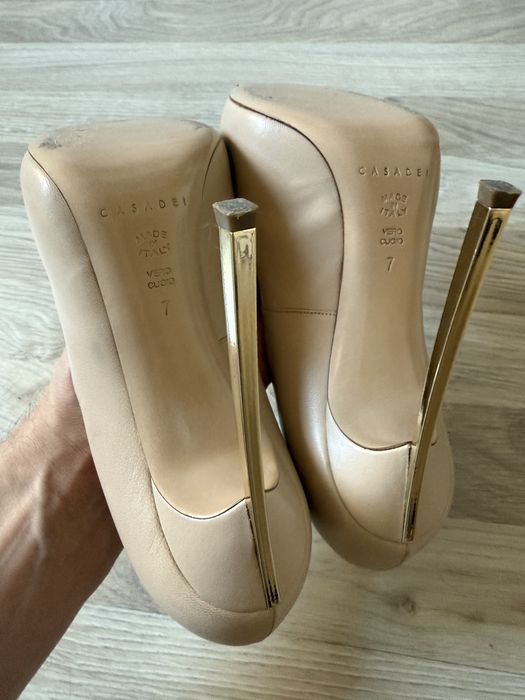 Casadei Blade Stiletto – Nude/Bej – Mărimea 37 NOI