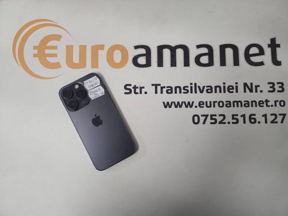 Telefon iPhone 14 Pro, 128GB, 5G, Deep Purple, Bat.93% -T-