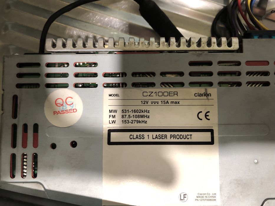 Clarion CZ100ER CD/MP3/WMA Receiver