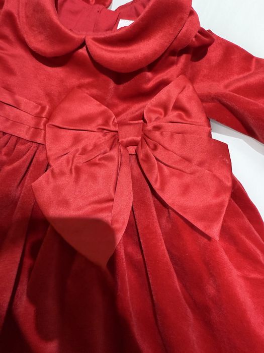 Коледна червена рокля размер 74 cool club