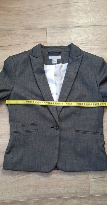 Sacou office damă alb-negru H&M