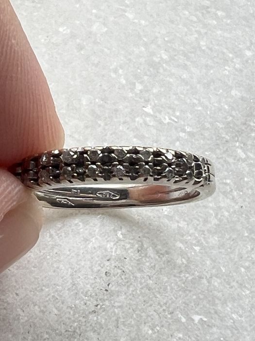 Vand inel aur 18k alb cu diamante