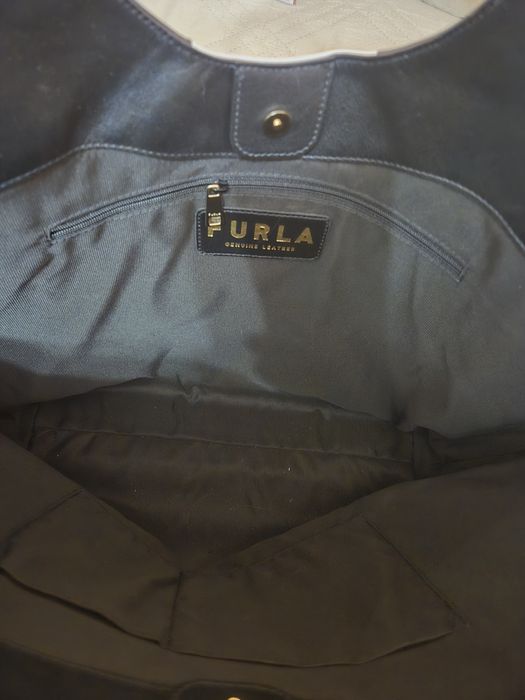 Дамска чанта Furla черно, сиво и бяло