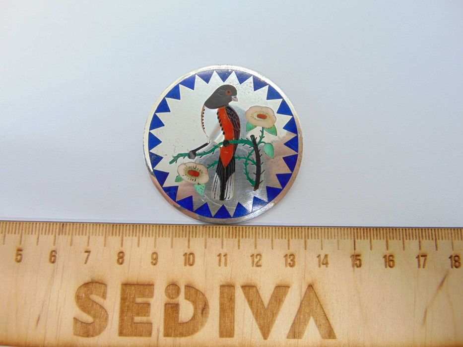 Brosa pandantiv mare din argint Ruddell Nancy Laconsello Zuni