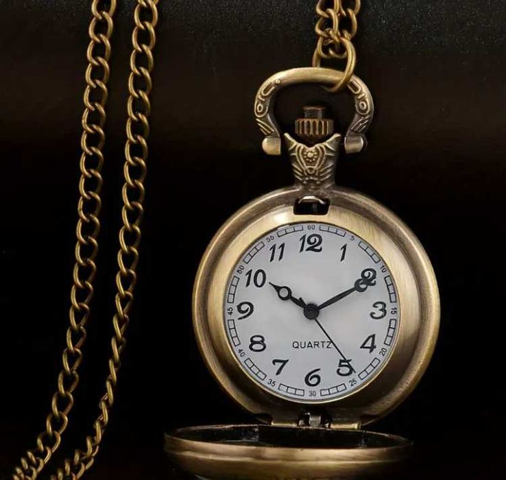 Винтажные Карманные Часы с Драконом и Луной