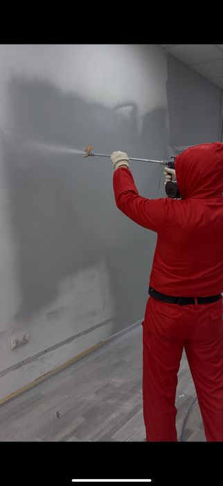 Безвоздушная покраска стен