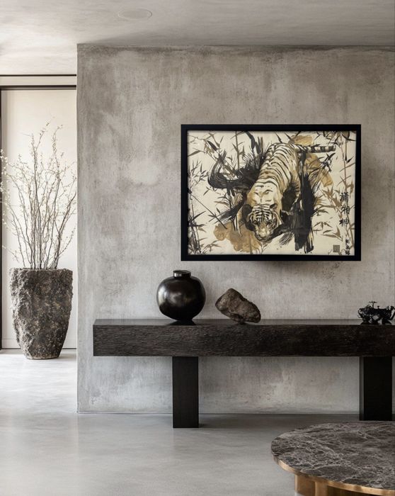 картина «Tiger among bamboo»