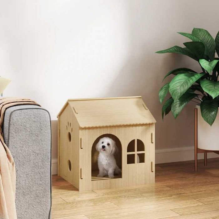 Къщичка за кучета/котки PawHut, сладък дизайн, 50 x 41 x 51 см