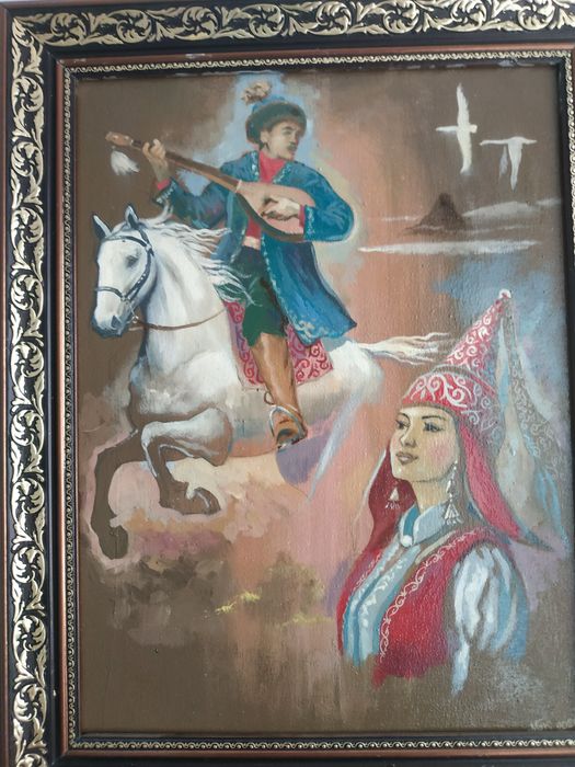 Картина с казахским певцом
