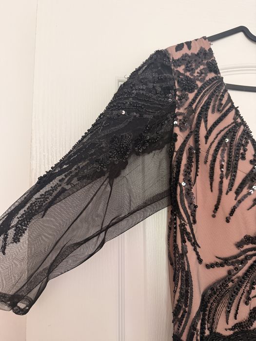 Rochie de seară Elegance mărimea 44 | Brodată cu mărgele și paiete | Gală, nuntă