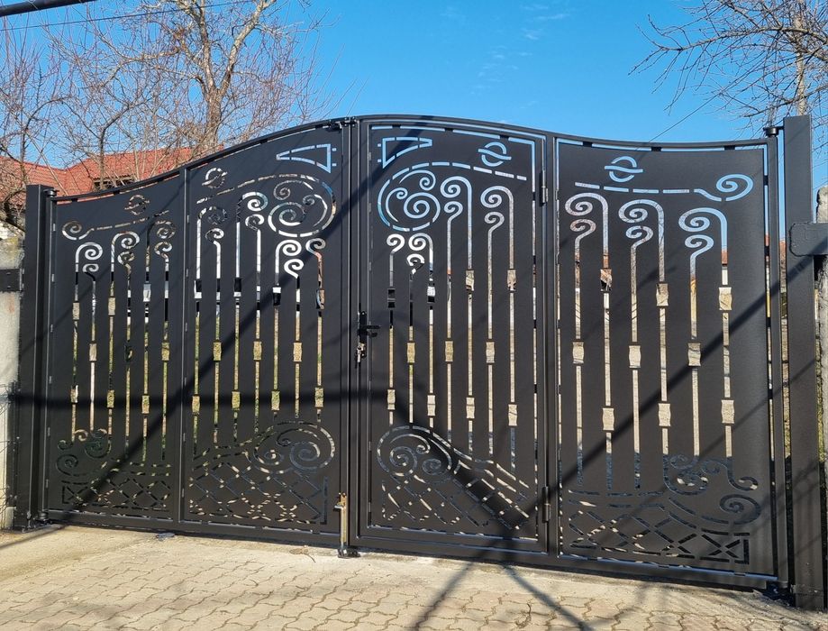 Porți si panouri de gard din tabla debitata cu plasma cnc