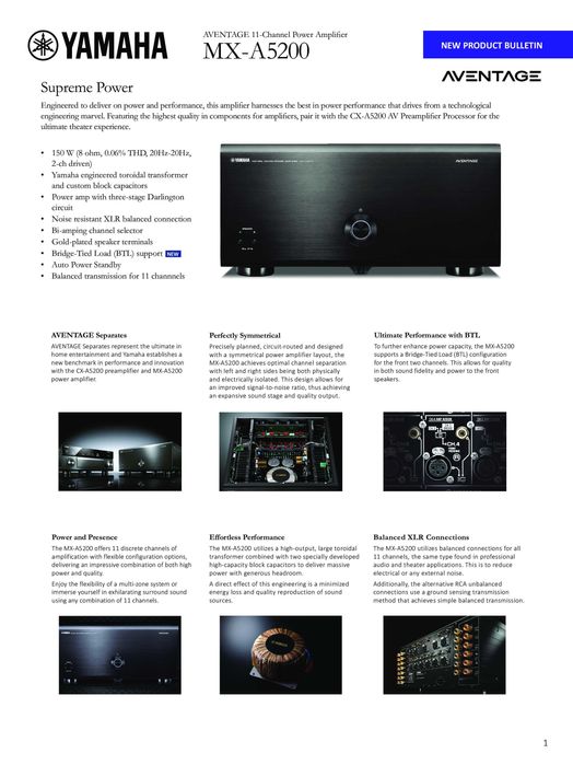 Усилитель мощности Yamaha MX-A5200