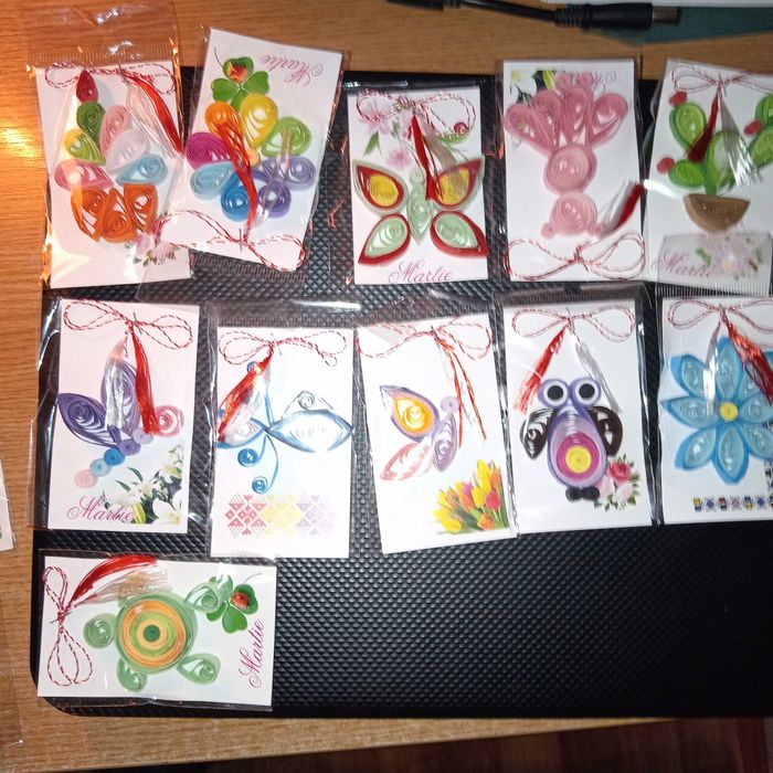 Mărțișoare handmade quilling