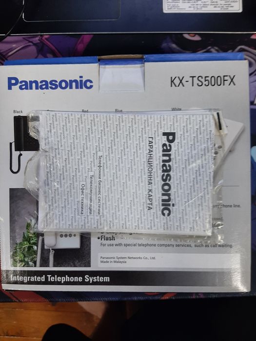 Чисто нов стационарен телефон Panasonic KX-TS500FX - Черен