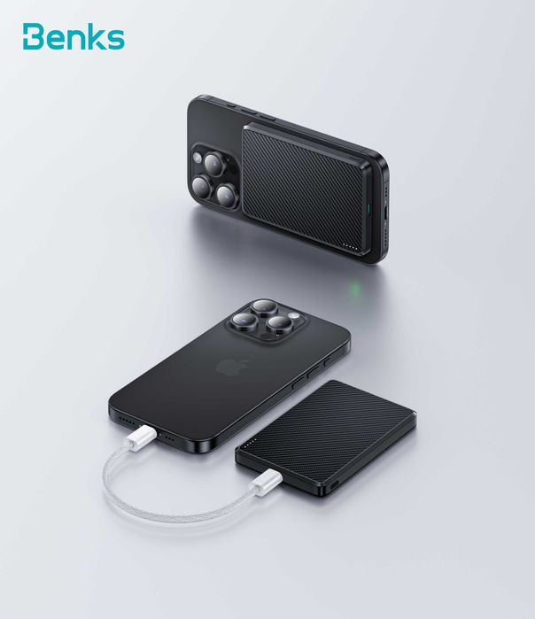 Benks MP15 ArmorGo Ultra thin Power Bank 5000mAh MagSafe 20W iPhone 16