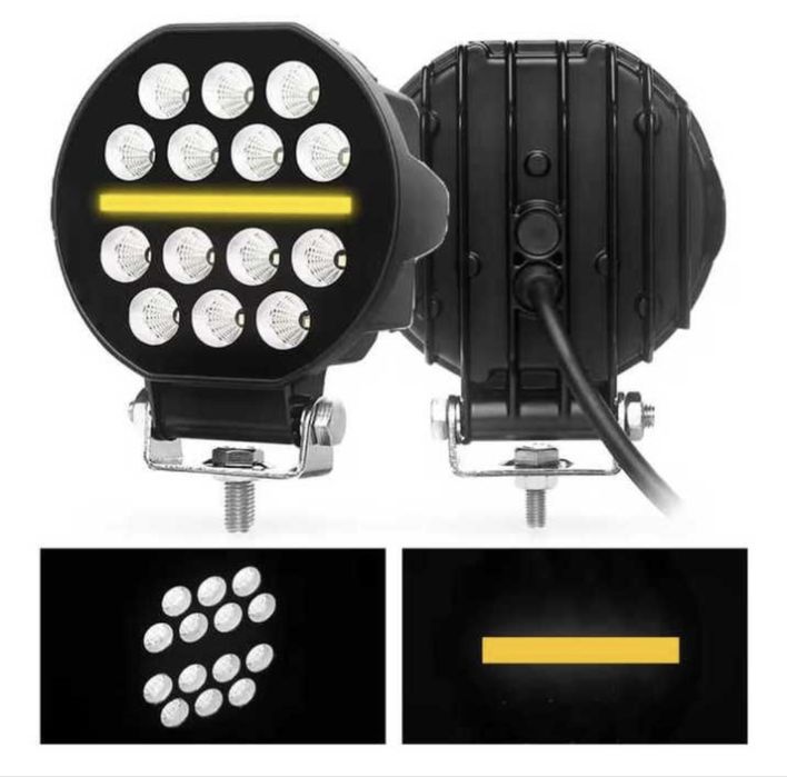 Диоден халоген LED светлини габарит, жълта 12/24V 50W