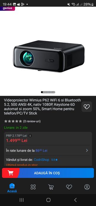 Videoproiector Wimius P62 wifi 6
