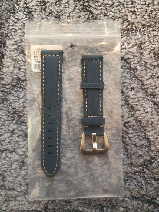 Curea ceas piele albastra 20mm cu sistem Quick release