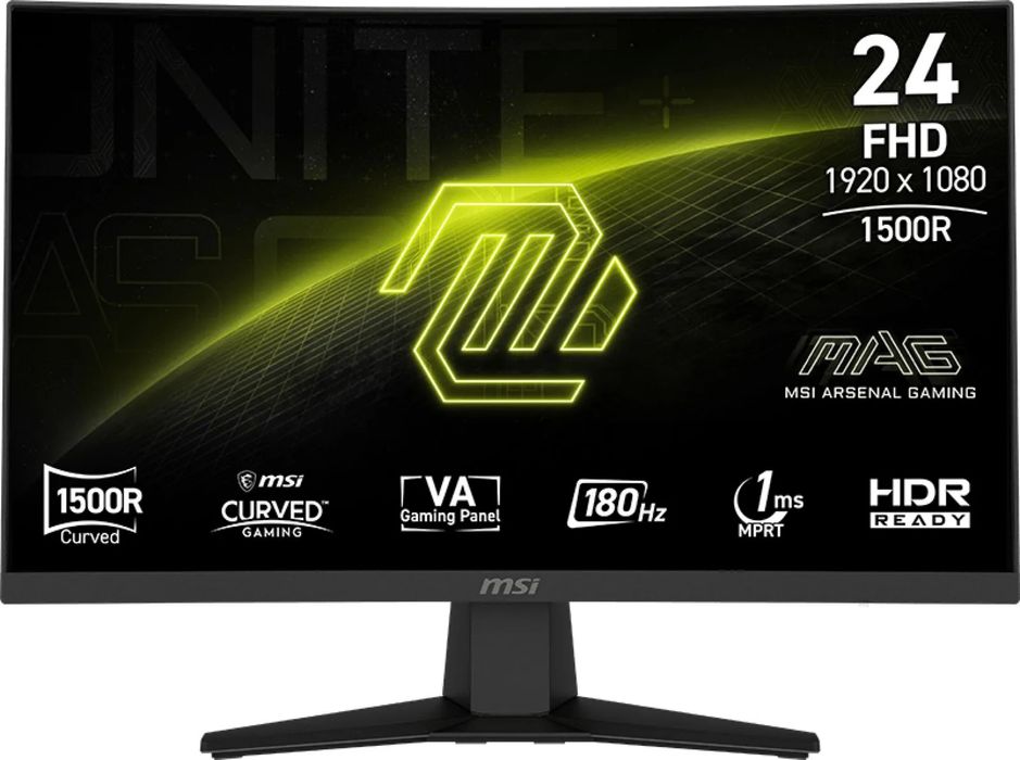 Гейминг Монитор  MSI MAG 244C, 24”, 185 Hz, Curved