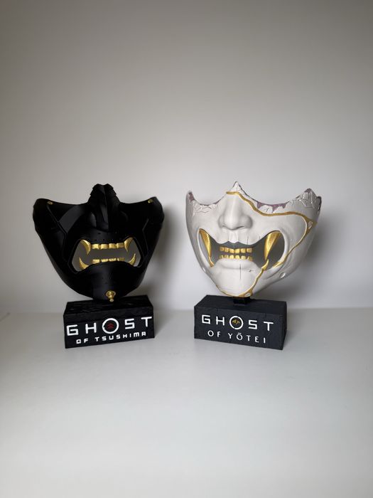 Set 2 masti personalizate Ghost of Yotei + Ghost of Tsushima