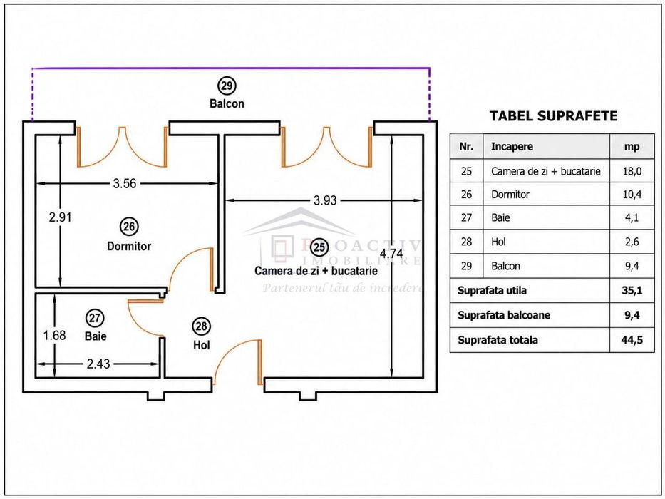 Apartament 2 camere | Etaj 1 | Parcare inclusa | 44.5 mp | 2c-8004