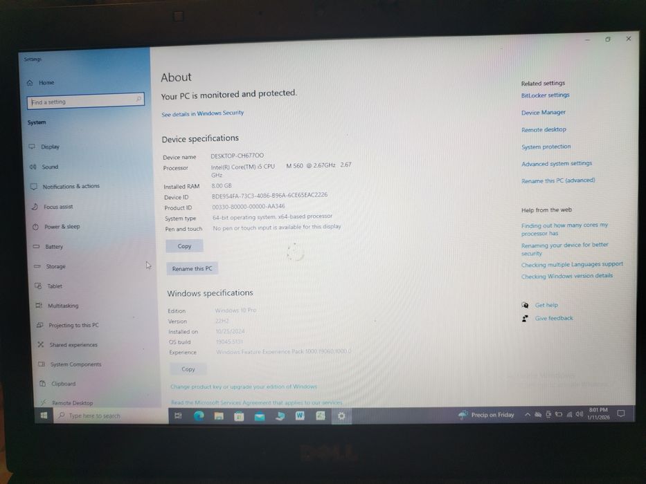 Vand laptop I5 Dell 6410