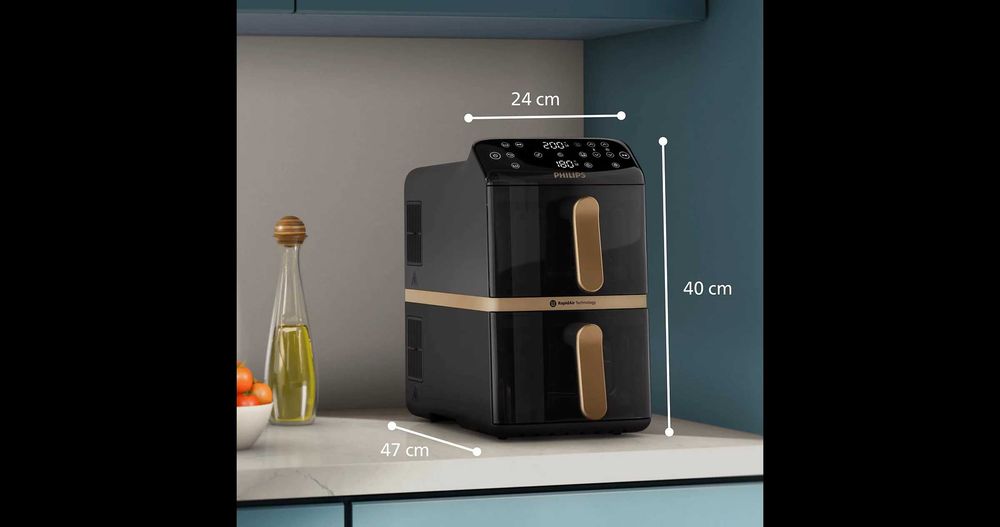 Аэрофритюрница PHILIPS NA462/70 аэрогриль 10 л, две корзины, новая!