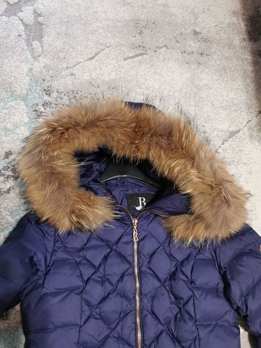 Дамско яке от естествен косъм и пух