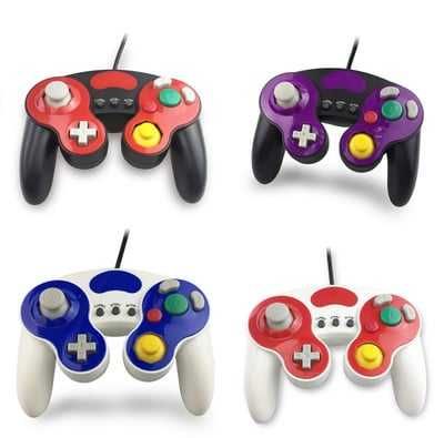Жичен геймпад за контролер GameCube с три бутона за ръчен джойстик NGC GameCubes