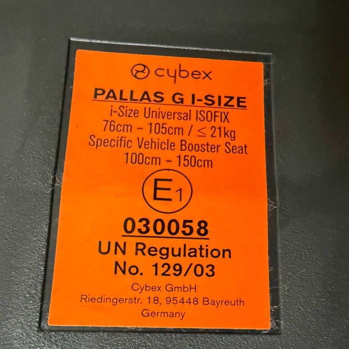 Vând scaun auto pentru copii CYBEX Gold Pallas G i-Size