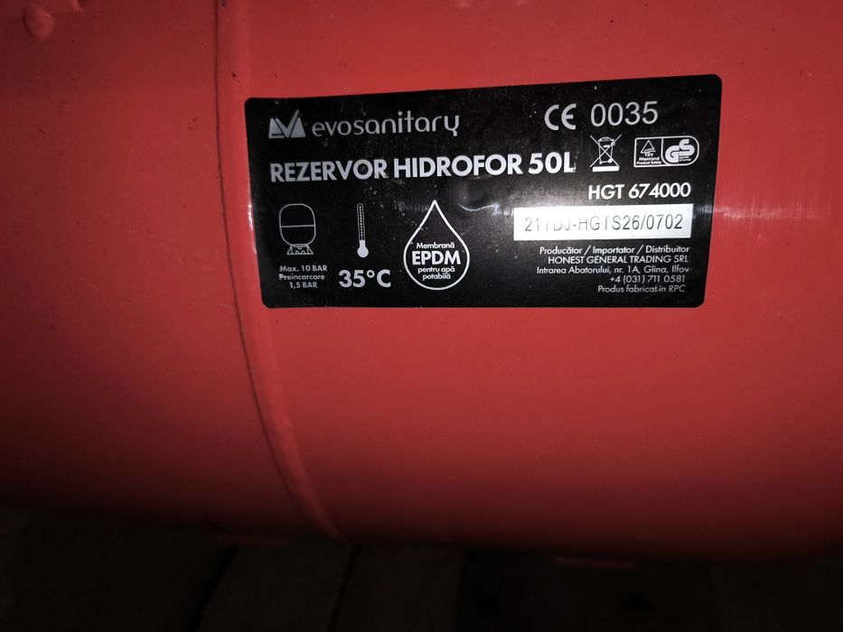 Vas expansiune Evosanitary 50 L /  Pompa apa AquaTechnica 780W