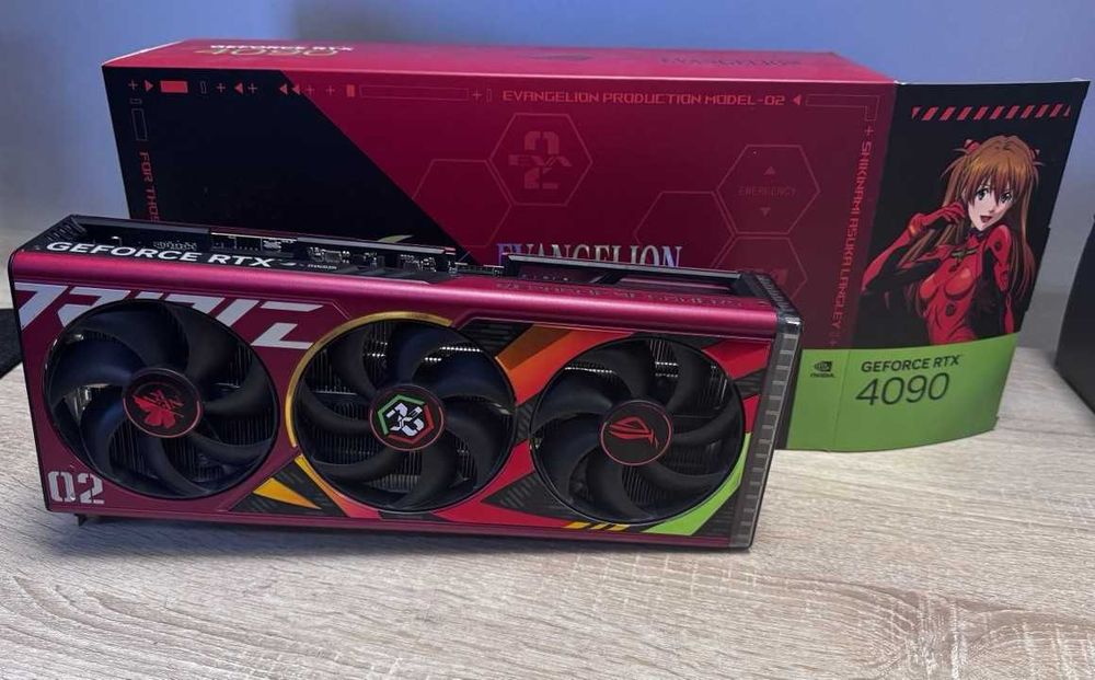 Видеокарта ASUS RTX 4090 ROG Strix Gaming Eva 02 Edition, 24 GB