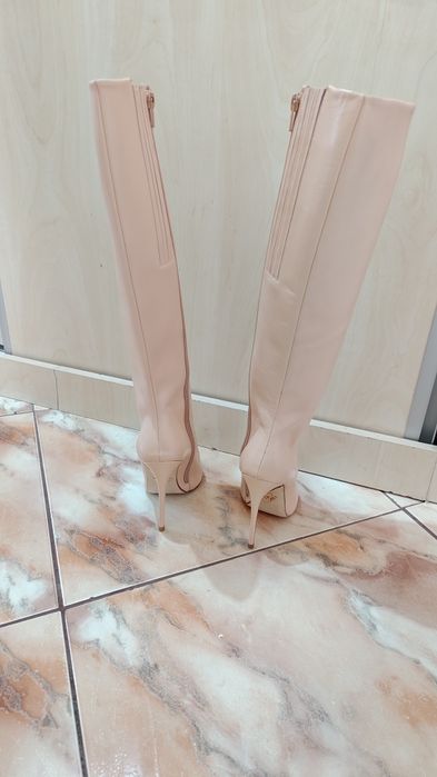 Cizme cu toc piele naturala Ada de Angela