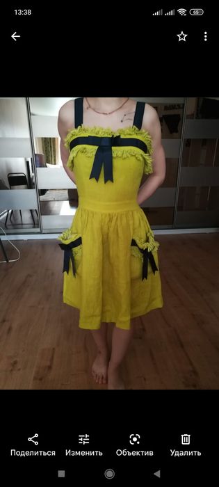 Льняное летнее платье