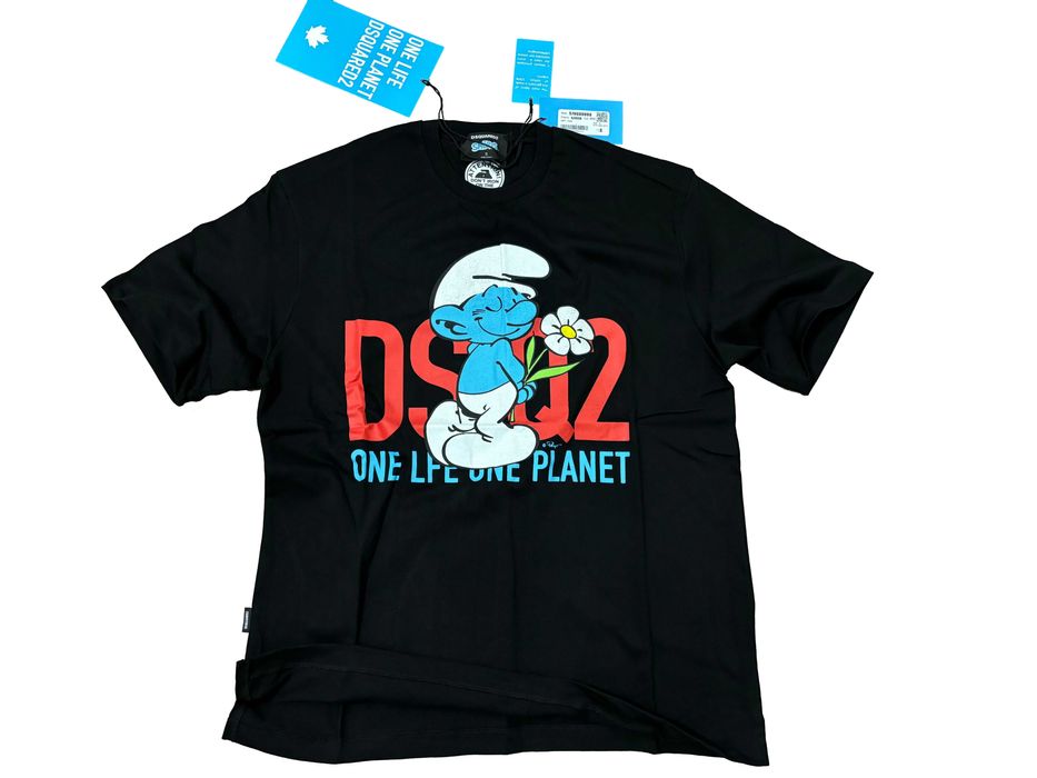 Унисекс Тениска Dsquared2 Smurfs Oversize - S M 2XL