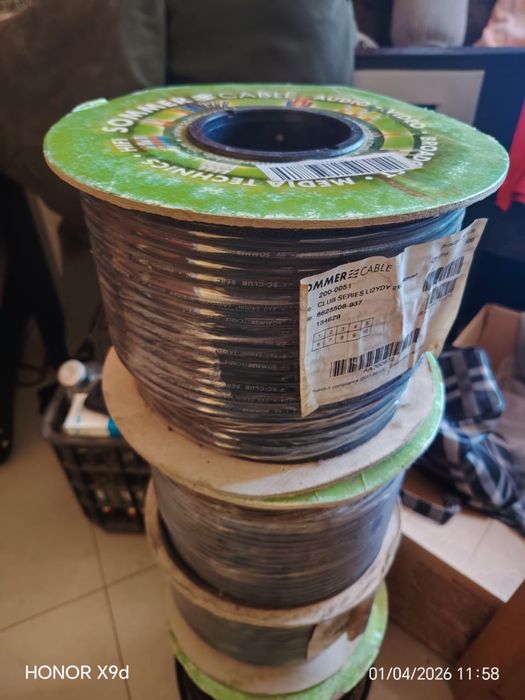 Кабель катушка микрафон