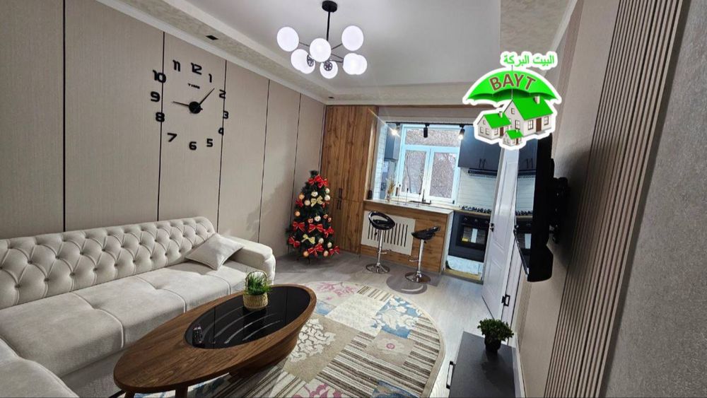 ~1в2/2/4, Чиланзар 8 квартал, Евароремонт меб+Тех продаётся квартира