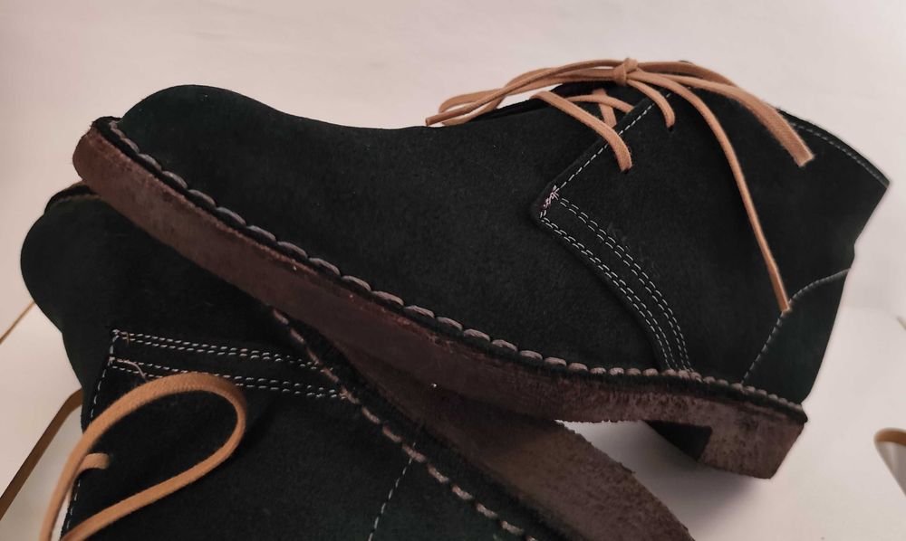 Ghete chukka 39 plain toe suede Lav Artigianale piele naturala moale