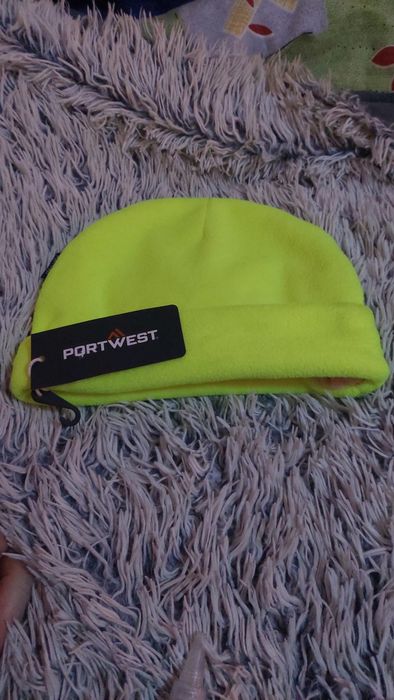 Căciulă sport galben fosforescent