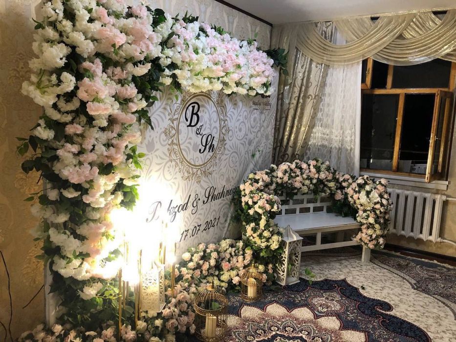 Оформления свадеб, Ofarmleniya xizmati, afarmleniya sahna podyum bor