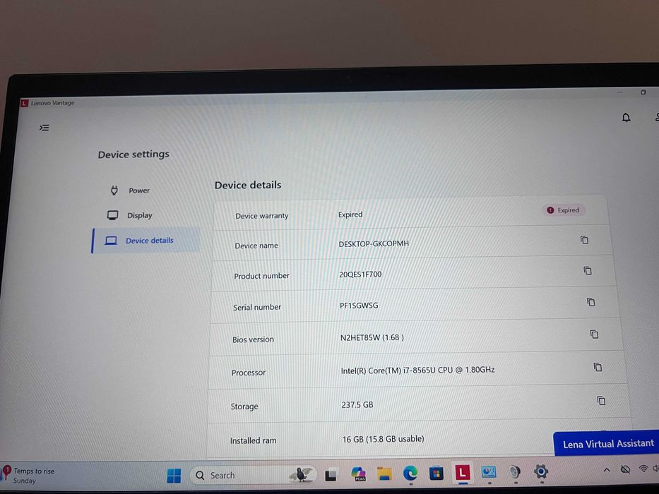 Lenovo Thinkpad X1 Carbon 7th / i7-8565U / 16GB / 256GB SSD